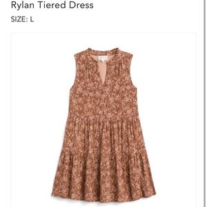 French Grey “Rylan” tiered dress, size Large